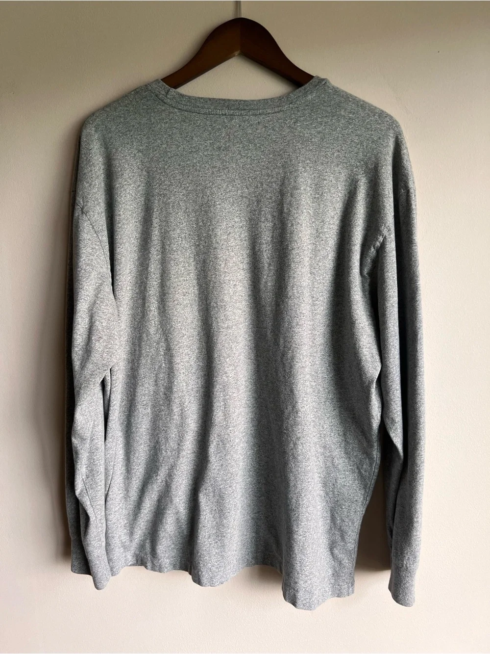 Polo Ralph Lauren Mens XL Long Sleeve T Shirt Gray Heather Green Pony Cotton